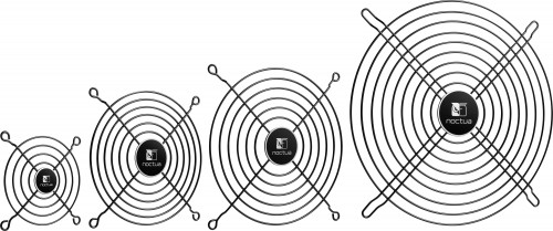 Noctua NA-FG1 Fan Grilles, from left to right, 80, 120, 140 and 200mm